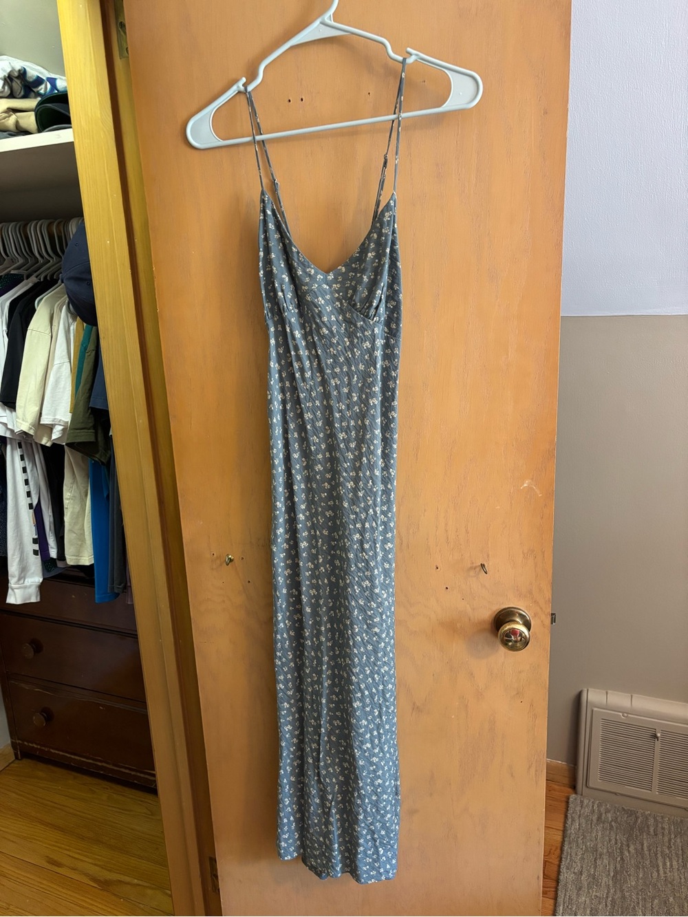 Madewell Blue Floral Slip Dress